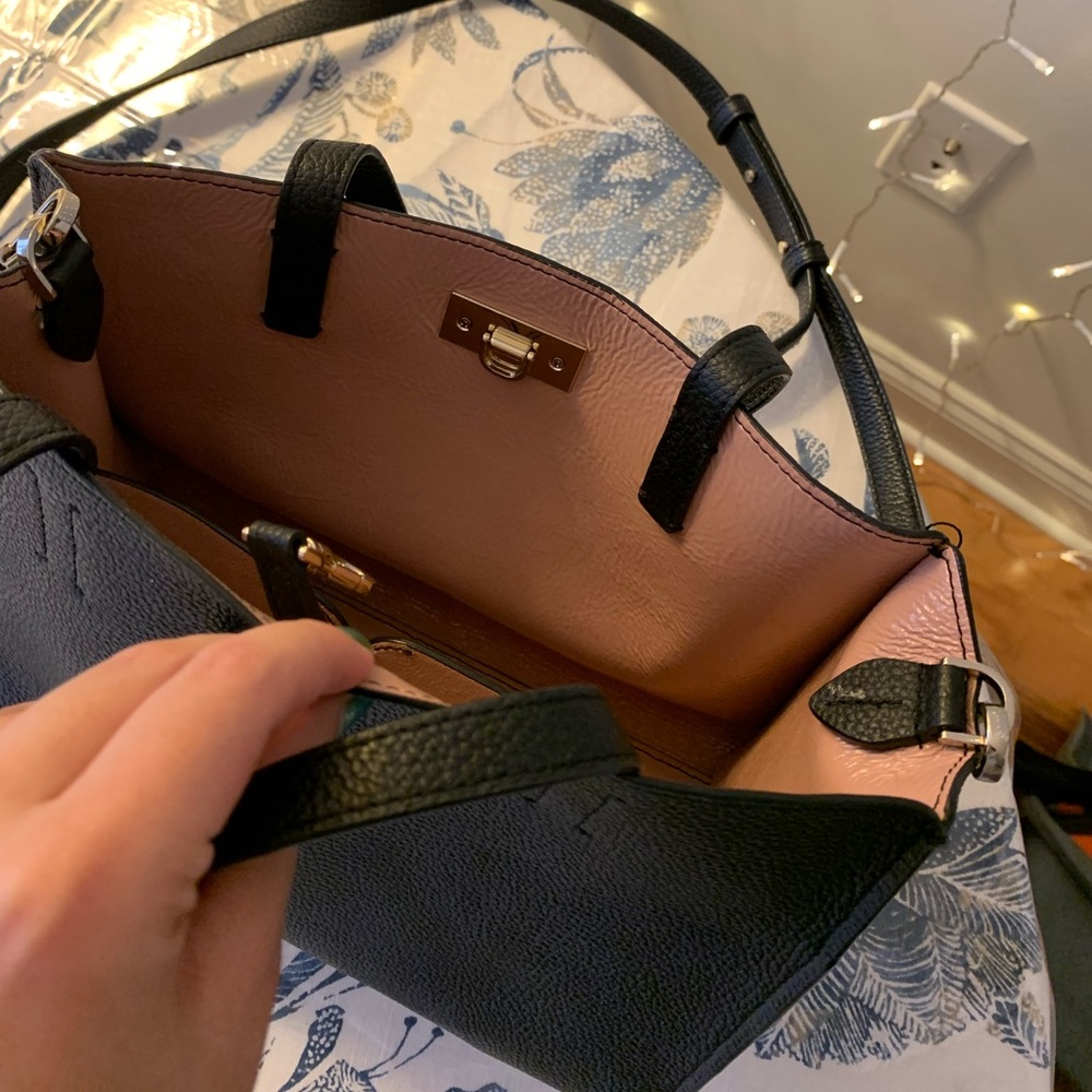 Kate Spade Sam medium satchel in black pebbled leather - Picture 3 of 4